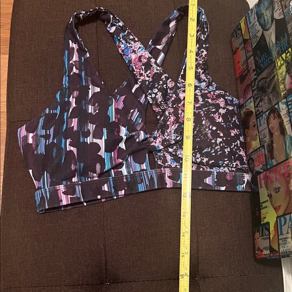 #1132= Floral Patterned Women's Sports Bra - Picture 4 of 5